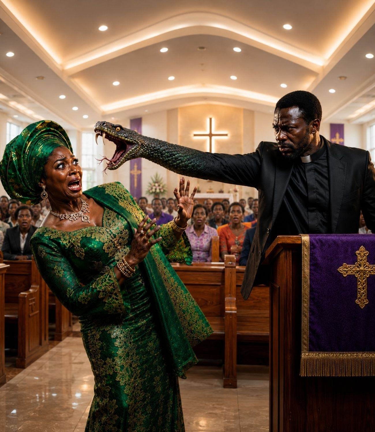 Why doesn’t the richest woman in the church ever let the pastor touch her forehead?