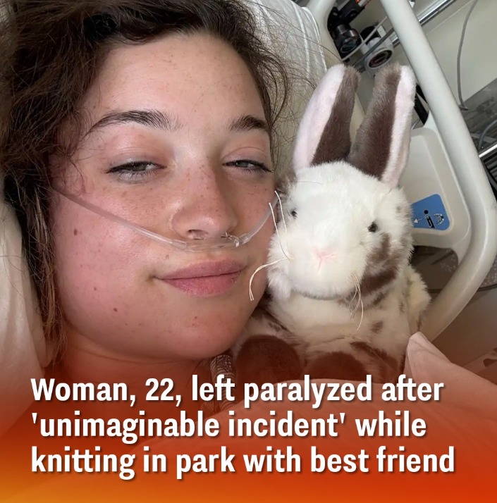 Woman, 22, left paralysed after ‘unimaginable incident’ while knitting in park with best friend