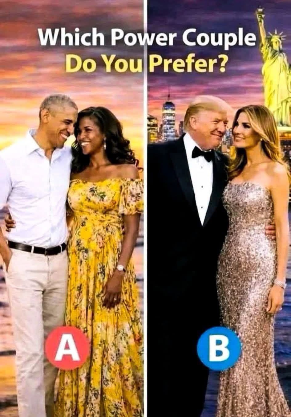 Which Presidential Power Couple Do Americans Prefer? A Viral Image Sparks Debate