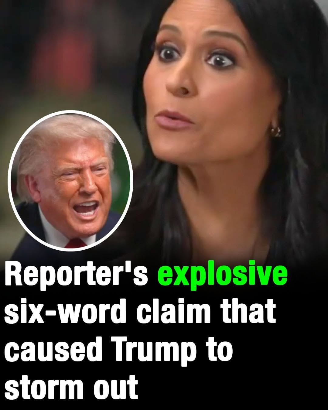 Reporter’s explosive six-word claim that caused Trump to storm out