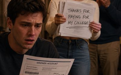 “Look what I found—your little savings account,” my sister laughed, waving a stack of documents while my parents applauded her. “Thanks for paying for my college!”
