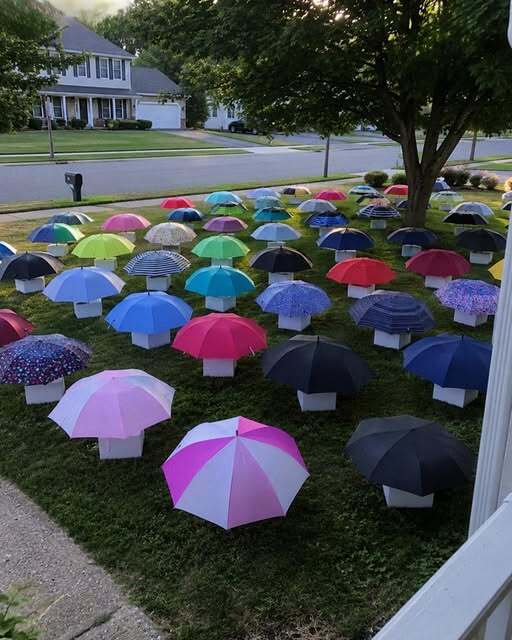 My Son Gave His Umbrella to a Pregnant Stranger in the Rain – The Next Morning, 47 Umbrellas Appeared on Our Lawn, Each With a Numbered Box That Made My Heart Stop