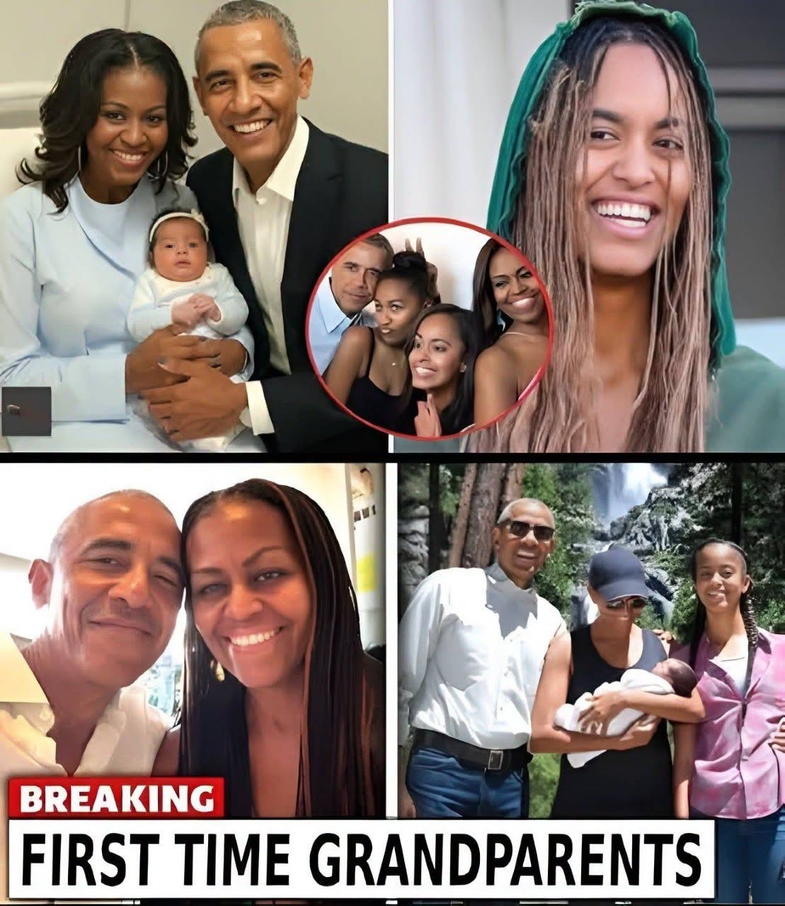 Michelle and Barack Obama Meets Malia’s Newborn for the FIRST Time Cute Moments!Full Details