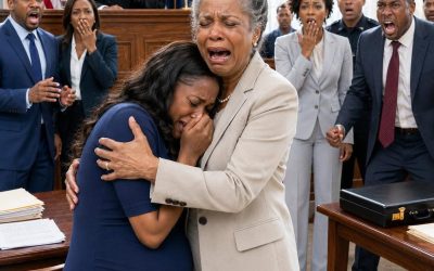 At my divorce hearing, eight months pregnant, the judge gave me nothing. My husband smirked, “Let’s see how you survive without me.” Then a billionaire walked in and said, “My daughter is better off without you.” His victory shattered instantly.v