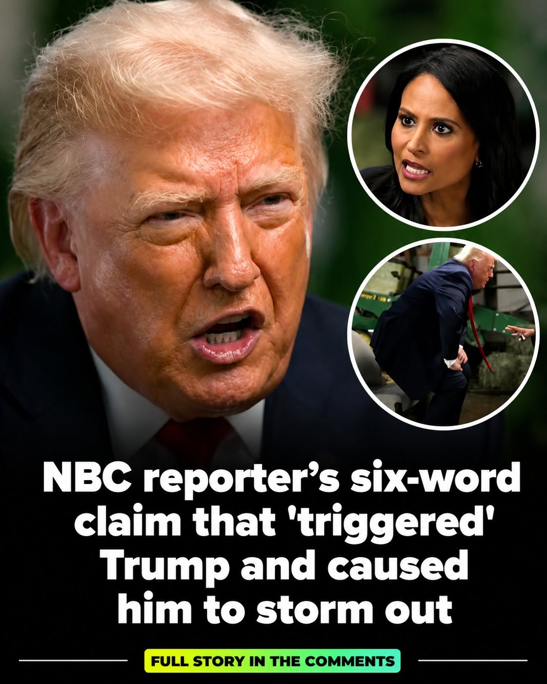 NBC reporter’s seven-word claim that ‘triggered’ Trump and caused him to storm off