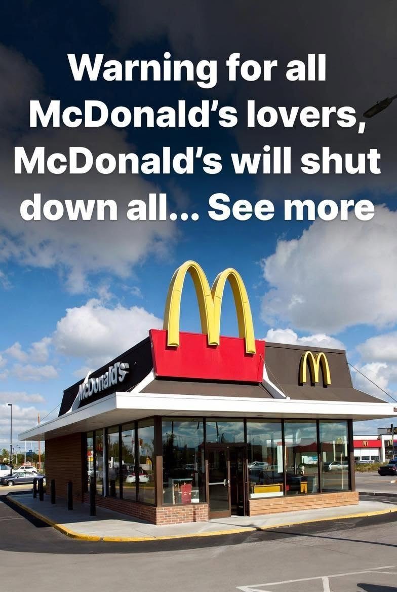 Warning for all McDonald’s lovers, McDonald’s will shut down all…𝗦𝗲𝗲 𝗺𝗼𝗿e