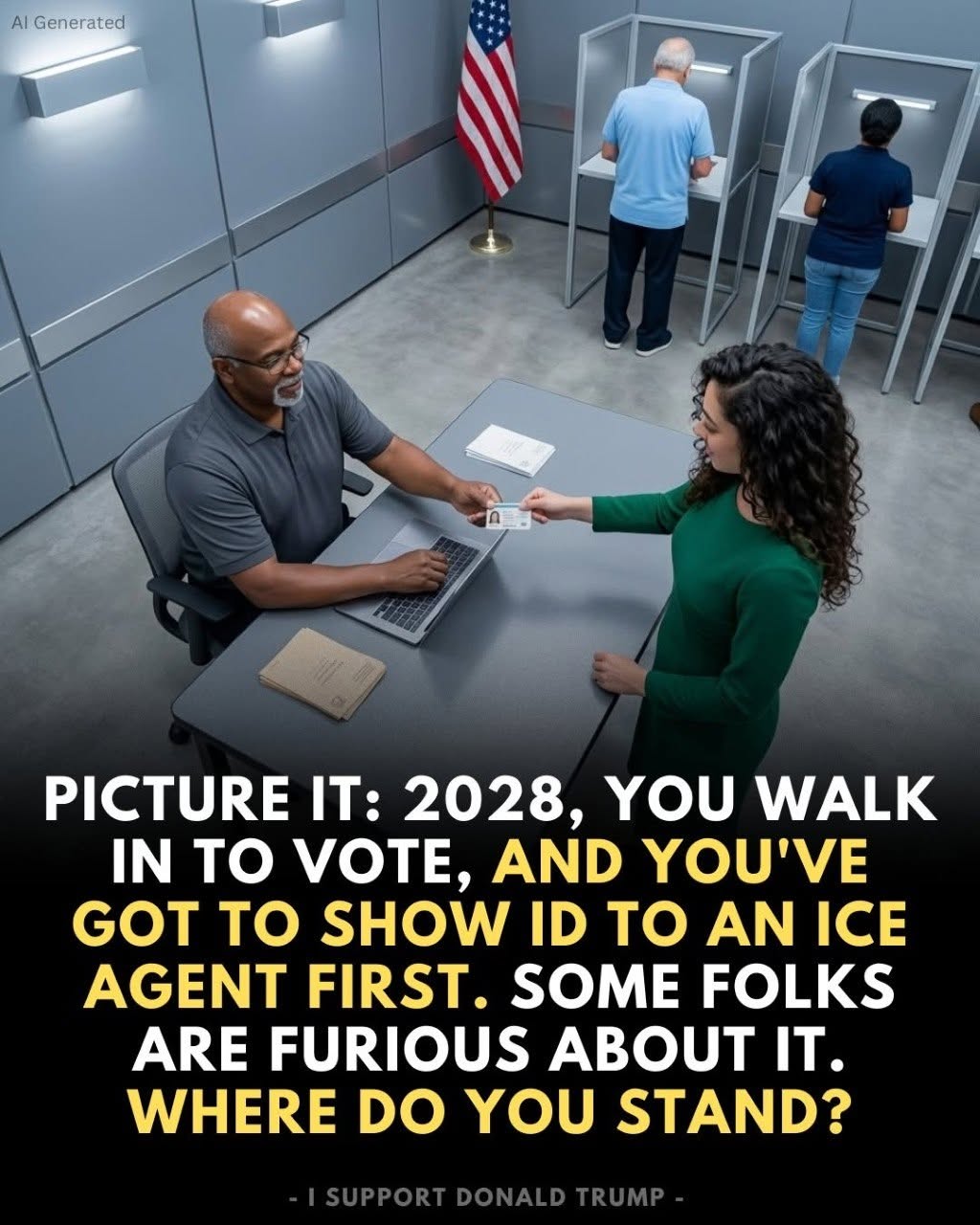 If the goal is to guarantee that zero non citizens influence our elections, shouldn’t we welcome strict federal ID checks at the polling door? Some people are furious about it. Where do you stand?