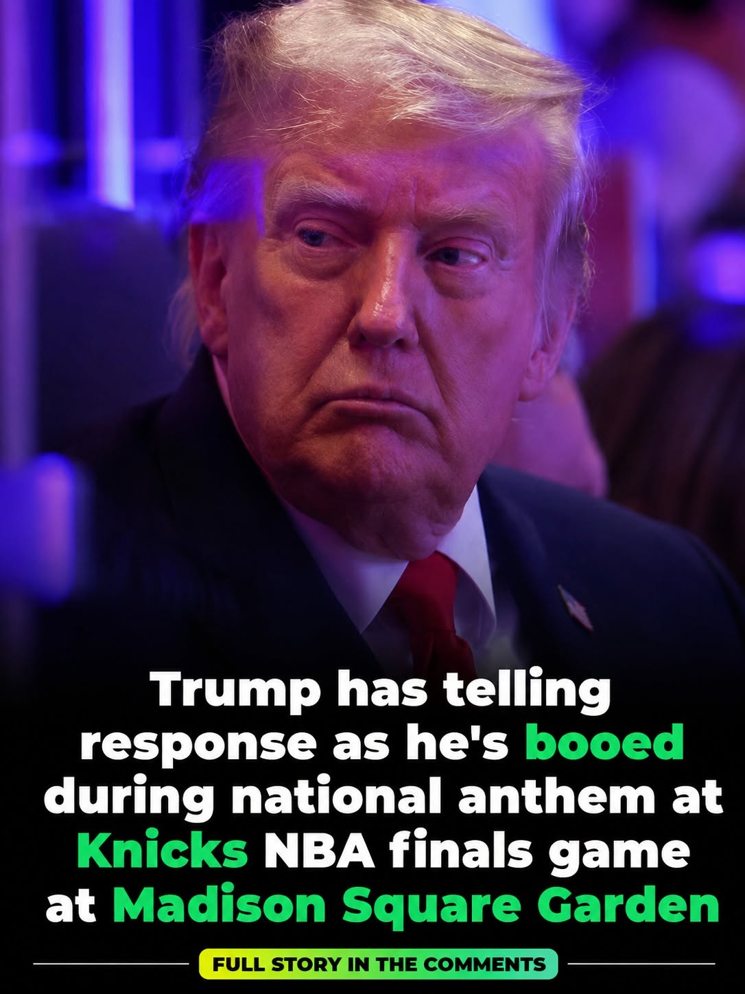 Trump has telling response as he’s booed during national anthem at Knicks NBA finals game at Madison Square Garden