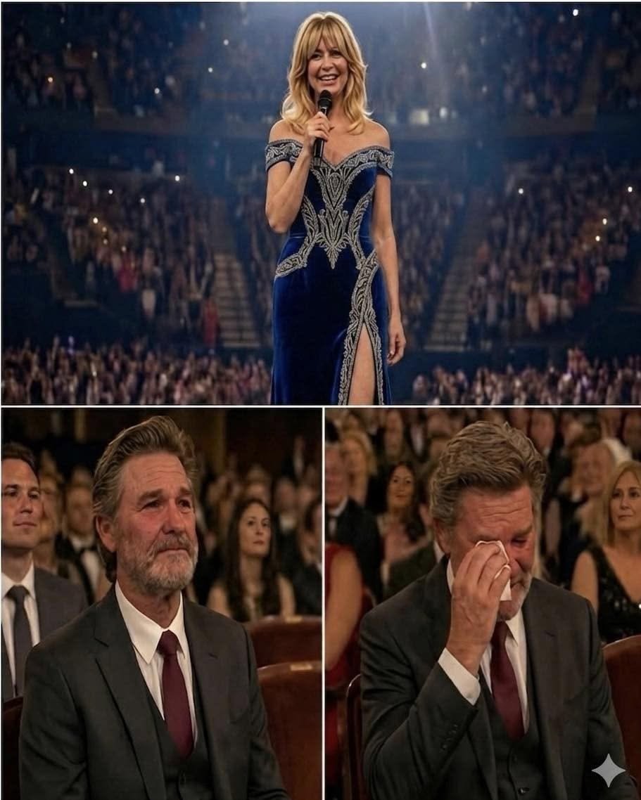 “THE ENTIRE ROOM FELL SILENT AS GOLDIE HAWN SANG A SONG WRITTEN JUST FOR KURT RUSSELL — AND THE MOMENT HE BROKE DOWN IN TEARS LEFT NO ONE UNMOV