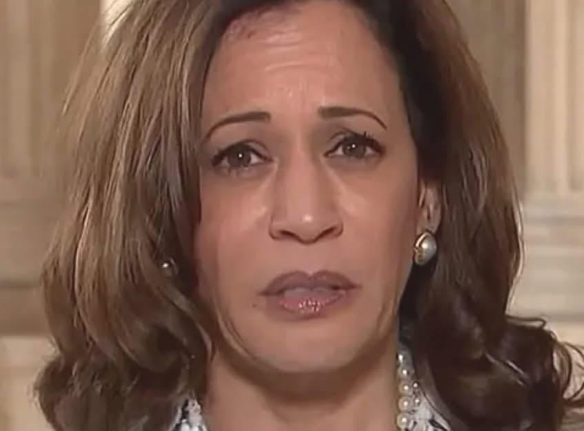 Kamala Harris, with tears in her eyes, makes a sad announcement
