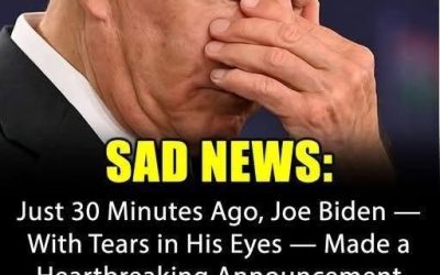 Joe Biden with tears in his eyes make the sad announcement