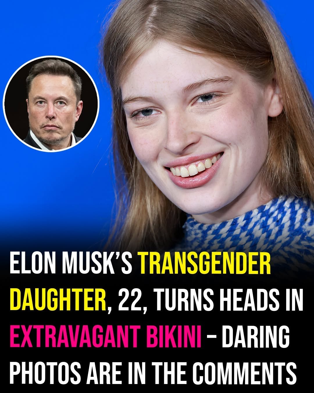 Elon Musk’s transgender daughter, 22, turns heads in extravagant bikini