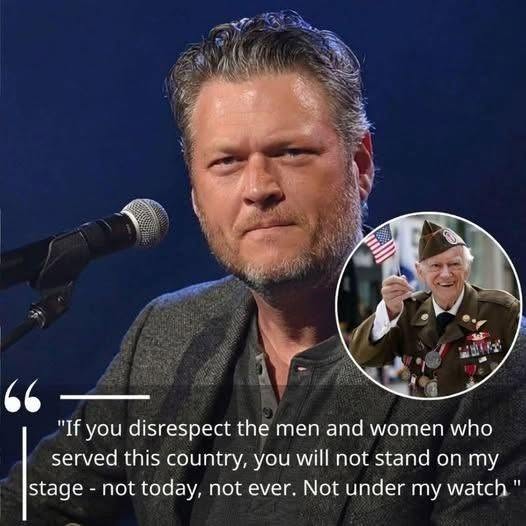 “I DON’T CARE WHO YOU ARE — YOU DON’T DISRESPECT THE PEOPLE WHO SERVED THIS COUNTRY.” — BLAKE SHELTON JUST SHUT DOWN HIS OWN SHOW.