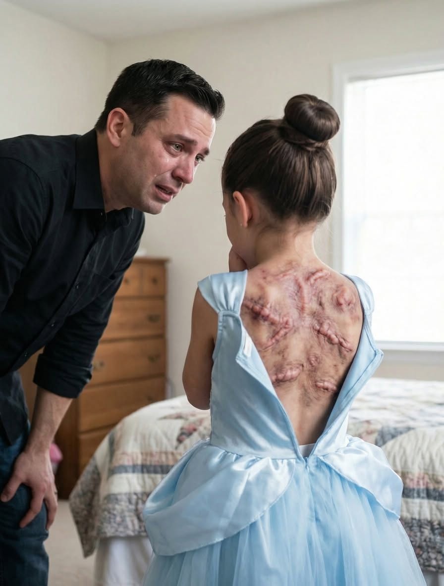 Full part: My 8-year-old daughter sent me a text saying, “DAD, COME TO MY ROOM. JUST YOU.”—then she turned around and showed me the handprints covering her back. I thought I was taking her to a piano recital that day, until one terrifying secret exposed the people she had been afraid of all along…
