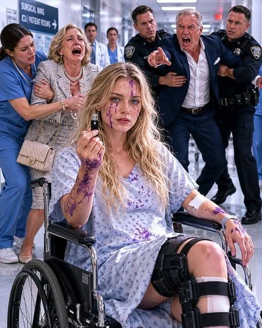 Only eleven minutes after I returned from the hospital with a fractured femur, my mother-in-law made me fall by giving a blow to my crutches.