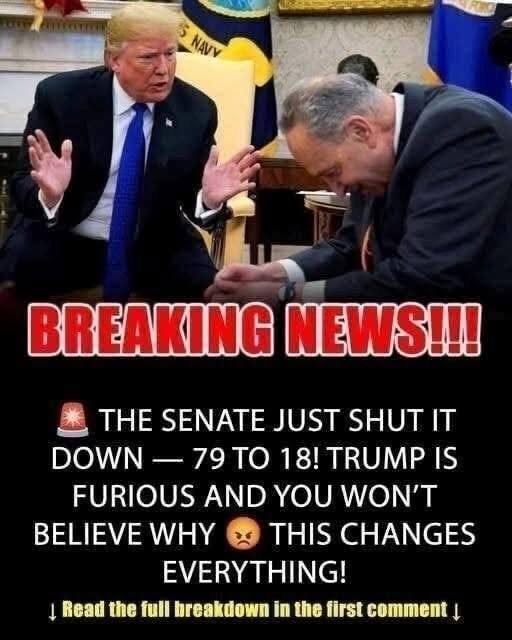 SENATE JUST SHOCKED TRUMP 79-18! YOU WON’T BELIEVE WHY! 😱… See more