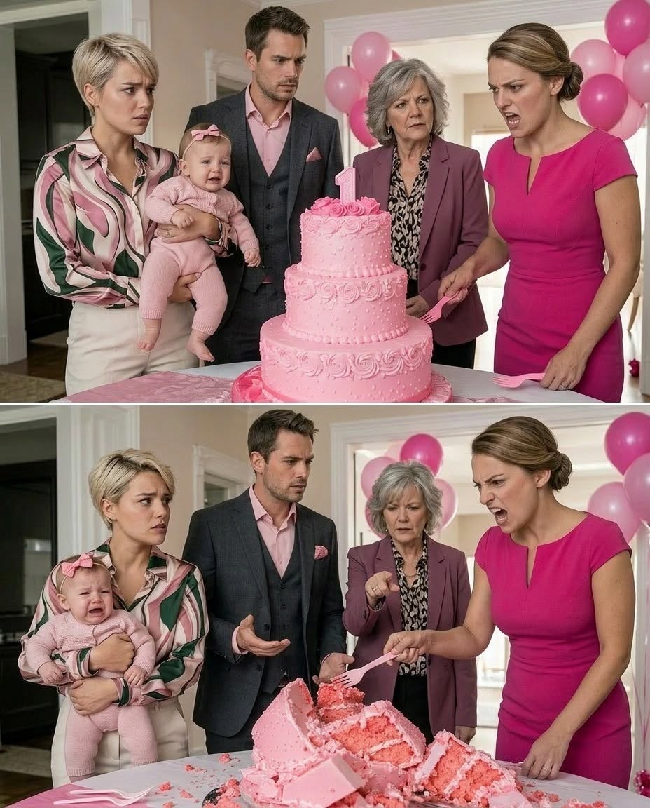 My baby’s birthday party fell apart when my sister-in-law sla:mmed a k:n:i:f:e into the cake and yelled, “Forty-seven times—you took what was mine!” My husband told me to leave, thinking it would bre:ak me. But I already had the proof to expose them all.
