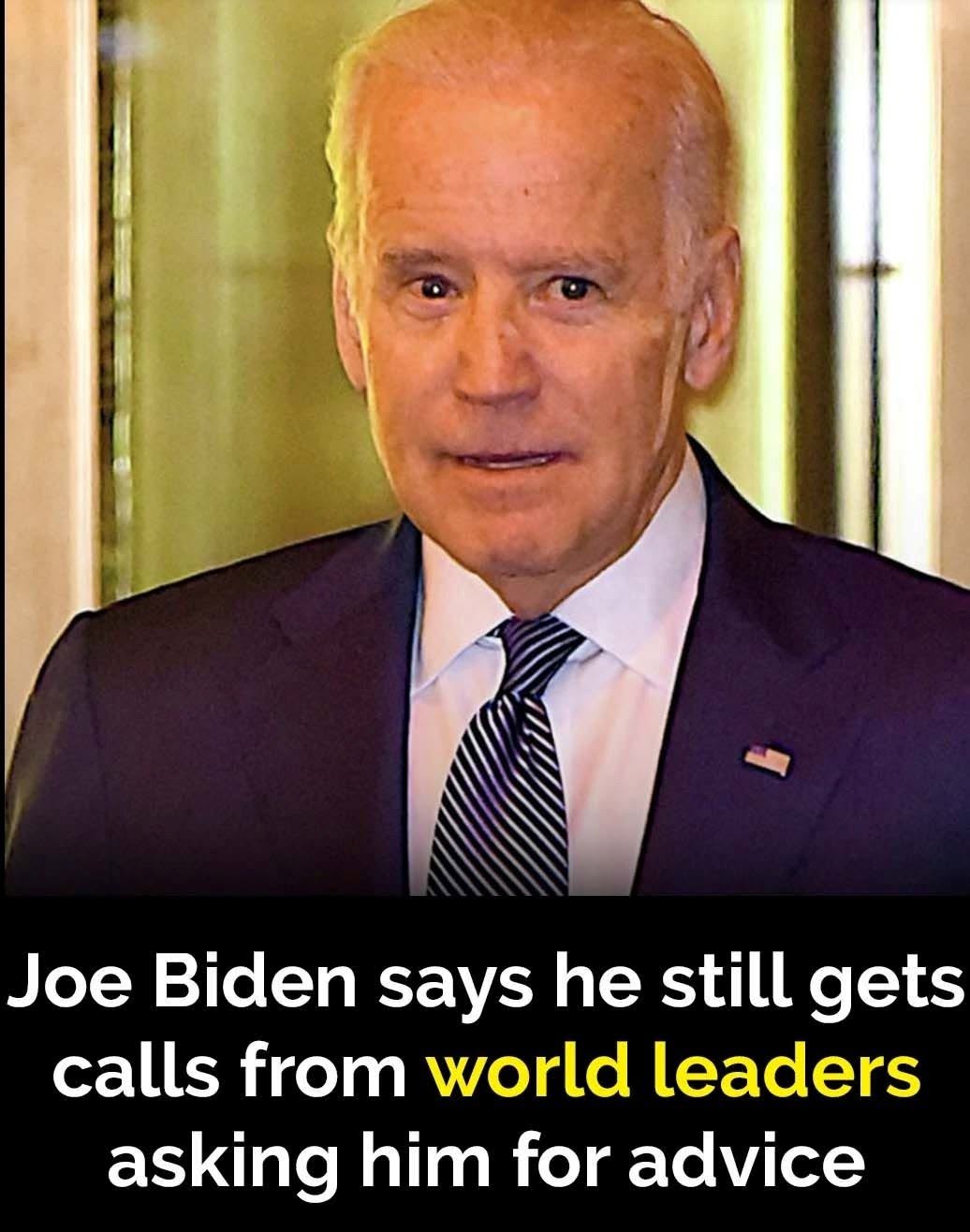 Biden made the remark during a rare public appearance since leaving office.