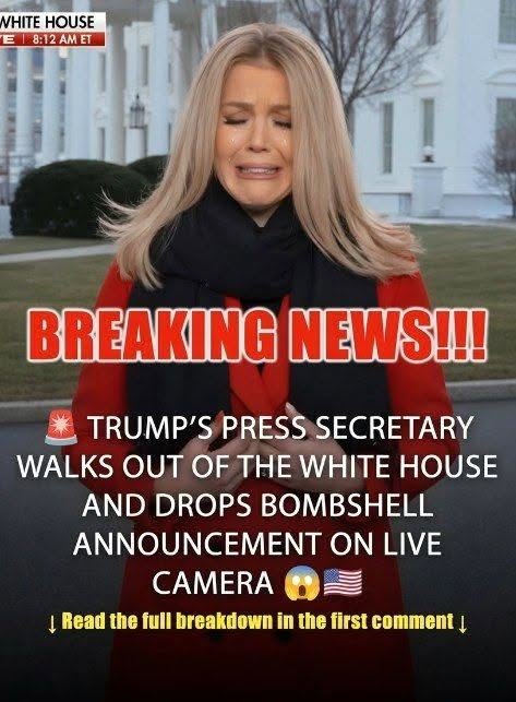 Trump’s Press Secretary Leaves the White House and Makes a Big Announcement👇 🗣[Details in the First Comment]⬇️⬇️