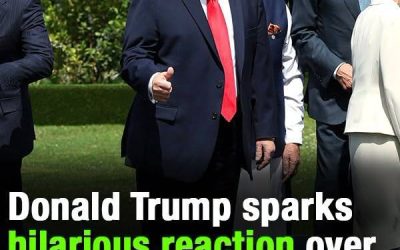 Donald Trump sparks hilarious reaction over group photo with world leaders at G7 summit
