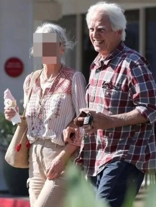 This rare photo captures a beloved television actor alongside his longtime actress wife, sharing a sweet moment together