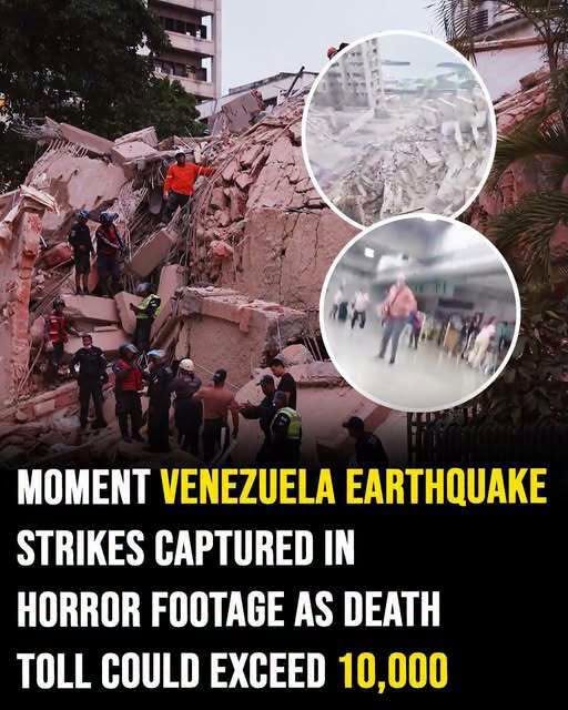 Moment Venezuela earthquake strikes captured in horror footage as death toll could exceed 10,000