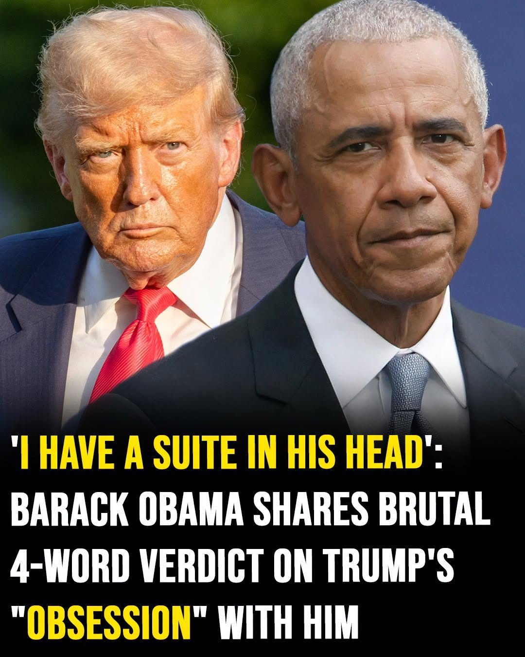 ‘I have a suite in his head’: Barack Obama shares brutal verdict on Trump’s “obsession” with him