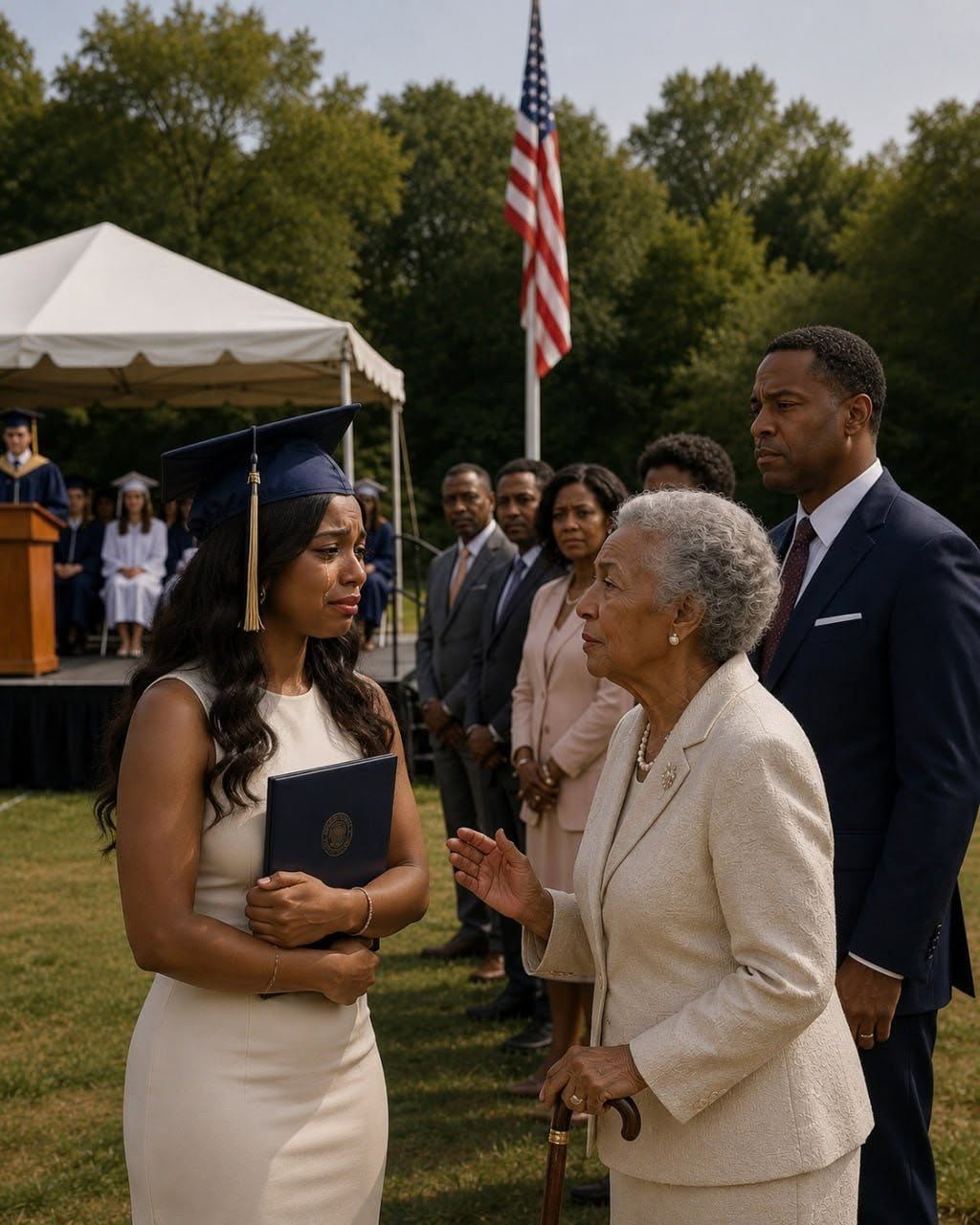 At my college graduation, my grandmother leaned in and casually asked, “So… what have you done with your ,000,000 trust fund?” I laughed—thinking it was a joke. “What trust fund?” That’s when everything went silent. My parents froze. No smiles. No words. Just panic.