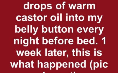 I massaged three drops of warm castor oil into my belly button every night before bed. 1 week later, this is what happened