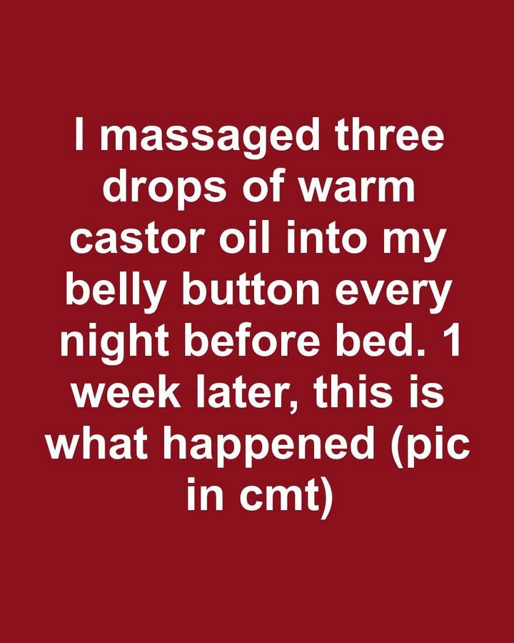 I massaged three drops of warm castor oil into my belly button every night before bed. 1 week later, this is what happened