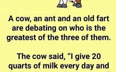 A Cow, An Ant And An Old Fart Are Debating