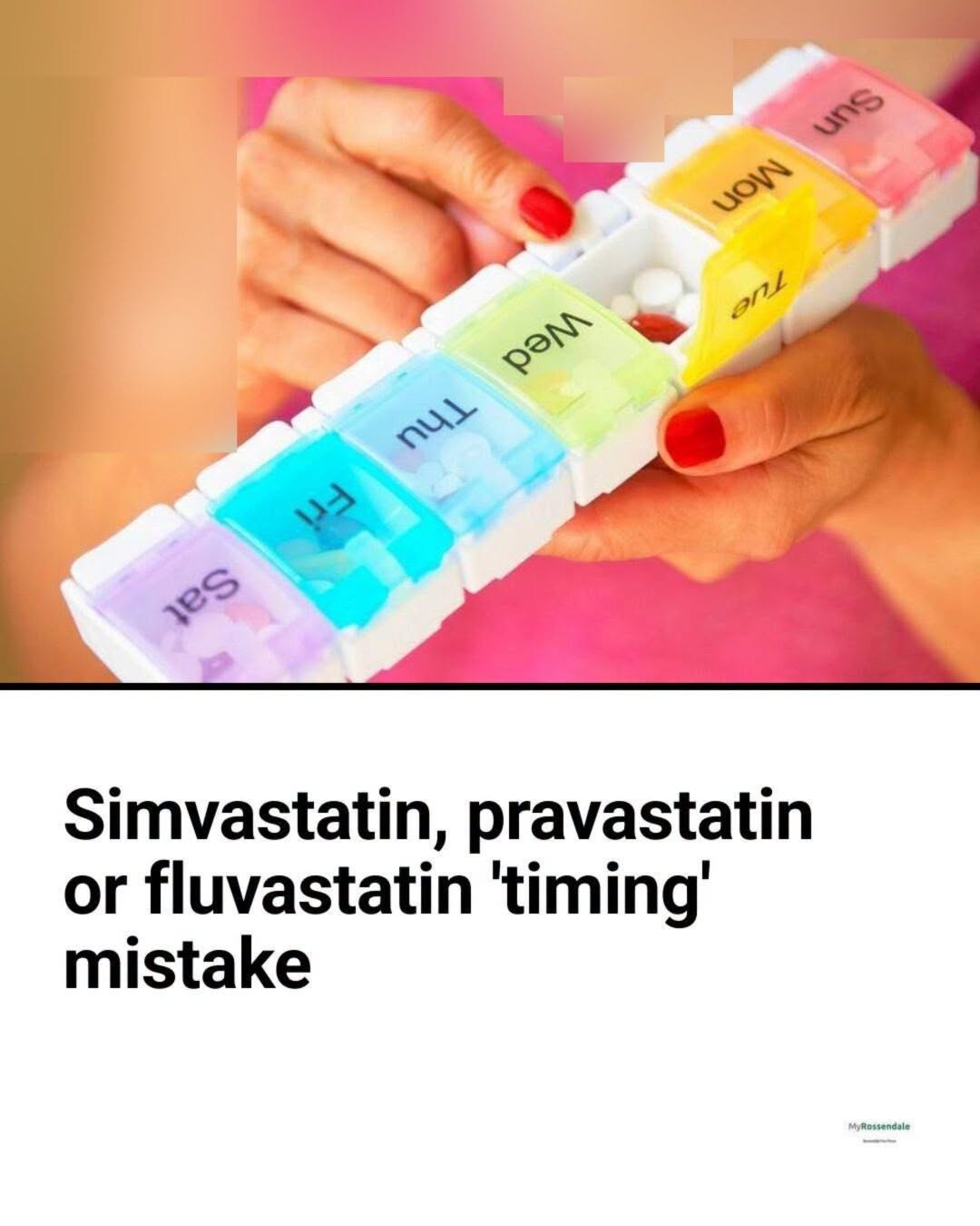 Anyone taking simvastatin, pravastatin or fluvastatin for cholesterol warned over ‘timing’ mistake