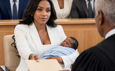 I walked into court holding my newborn son while my husband’s lawyer smiled like I was already defeated.