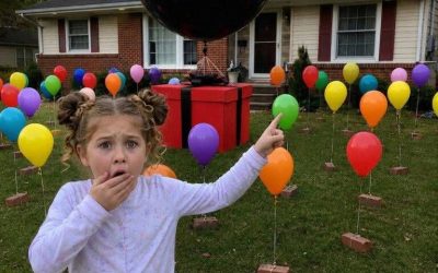 My Little Sister Gave Away Her Lunch Money to Buy a Lonely Boy at the Hospital a Birthday Cake – The Next Morning, We Found a Black Balloon Attached to a Red Box on Our Lawn