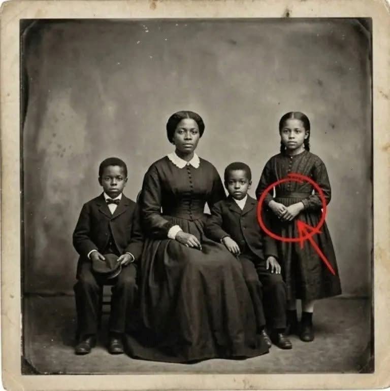 It was just a family photo from 1872, but take a closer look at the sister’s hand