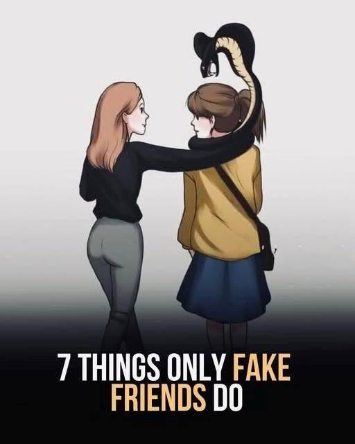 7 things only fake friends do… See more