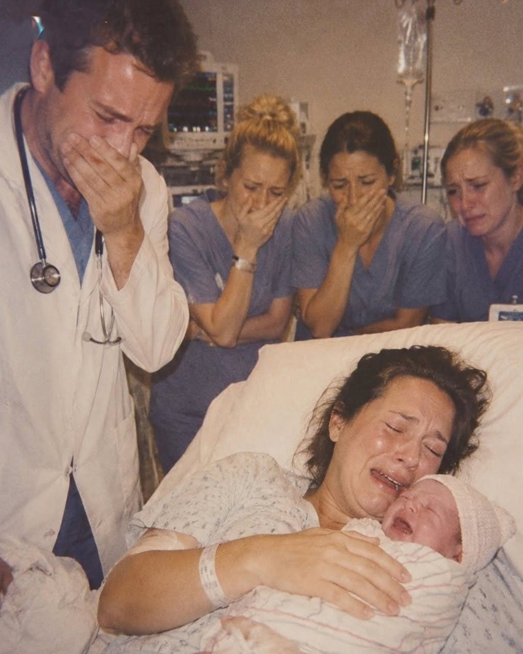 The doctor looked at the newborn and started crying… the truth revealed shocked everyone