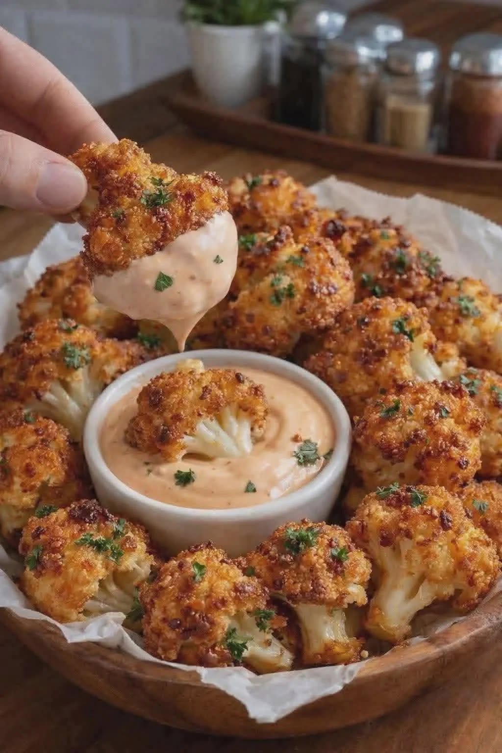 Air-Fried Crispy Cauliflower