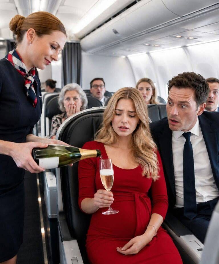 I boarded a plane with my mistress, certain my wife was miles away. Instead, she greeted us in a flight attendant’s uniform, smiled, and asked, “Champagne to celebrate that business trip you lied about?” My bl00d ran cold.