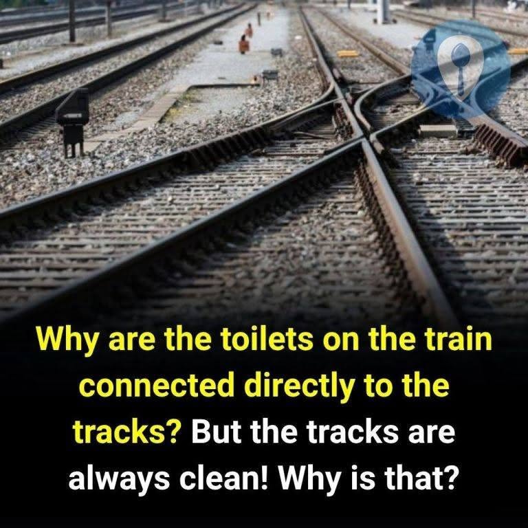 Why are the toilets on the train connected directly to the tracks?..see more below