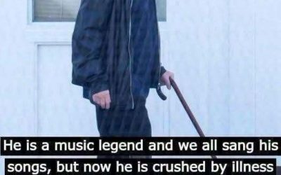 We have all sung his songs; he is a legend of music; yet just now, his illness and pain have crushed him.