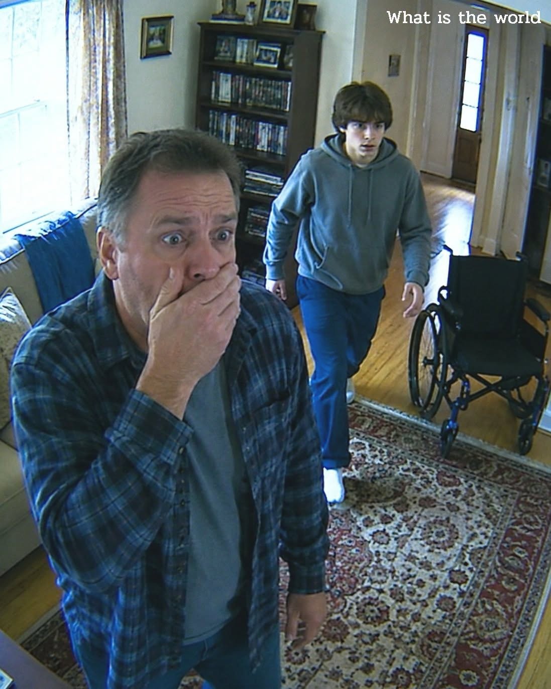 My wife left for a “girls’ trip,” leaving me alone with our paralyzed son, who hadn’t walked in six years. The second her SUV disappeared from the driveway, he stood up from his wheelchair, walked straight toward me, and whispered, “Dad, we need to leave this house right now…” I dropped my coffee and ran for the garage. When I turned the key, we heard—
