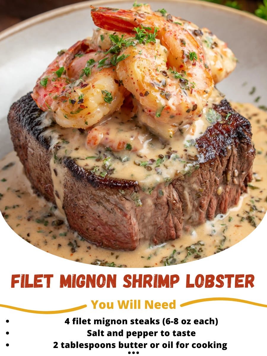 Filet Mignon Shrimp Lobster