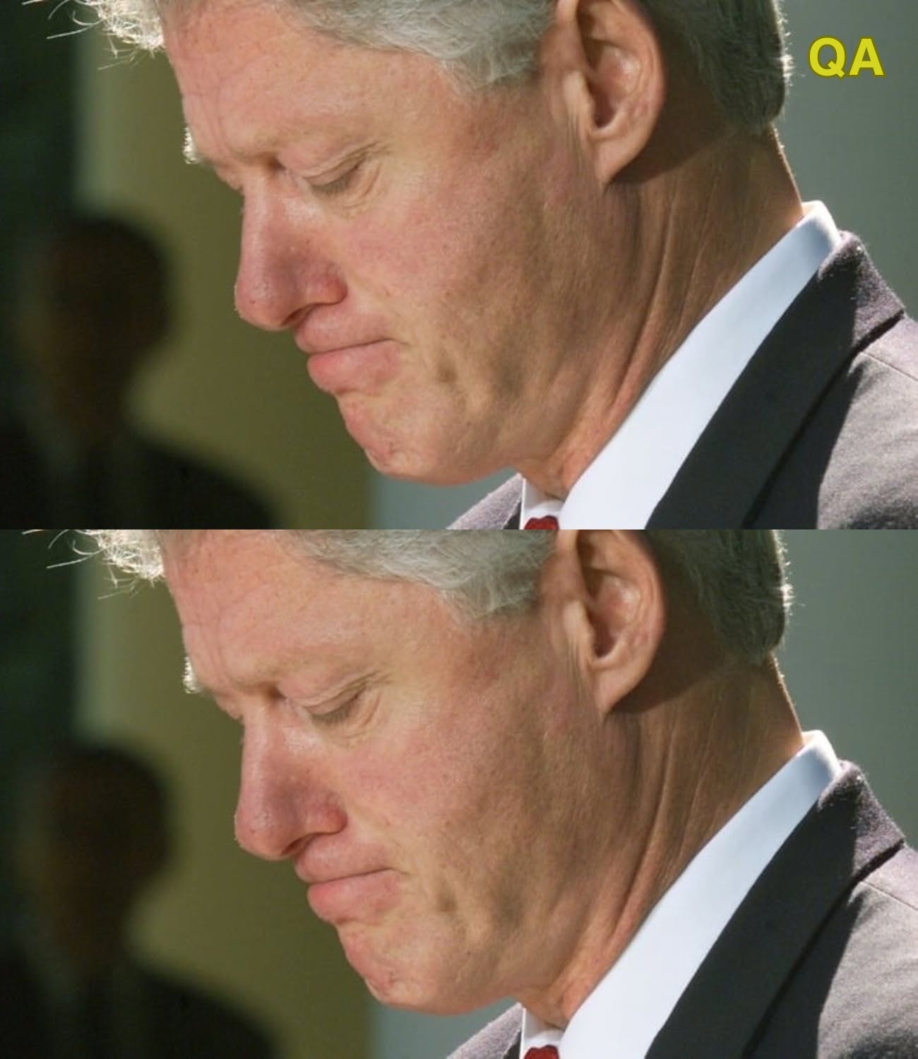 F. Bill Clinton admits that she tested positive for…