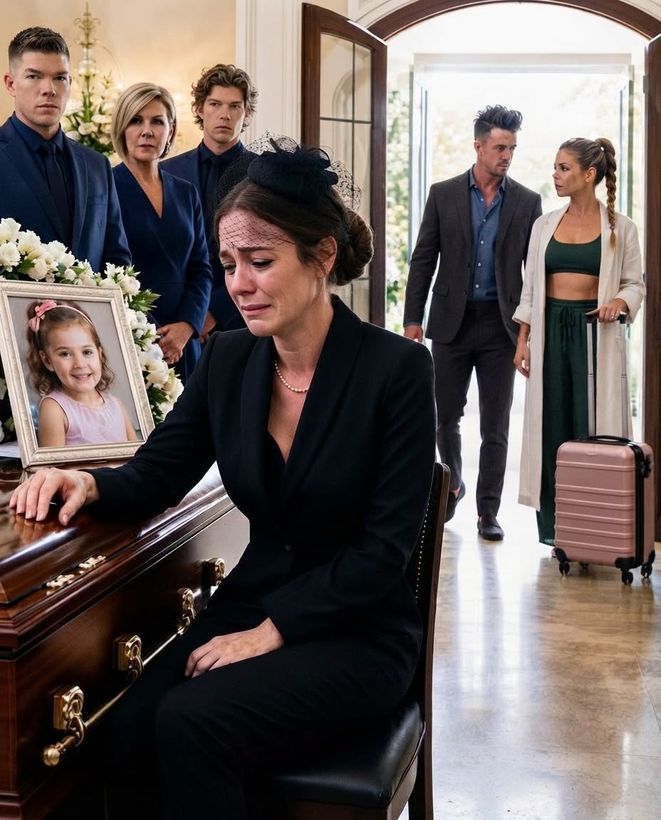 My sister ignored 127 calls as her daughter lay dy:ing in the hospital—then arrived at Sofia’s funeral sunburned beside my husband, both pulling luggage from the same secret getaway.