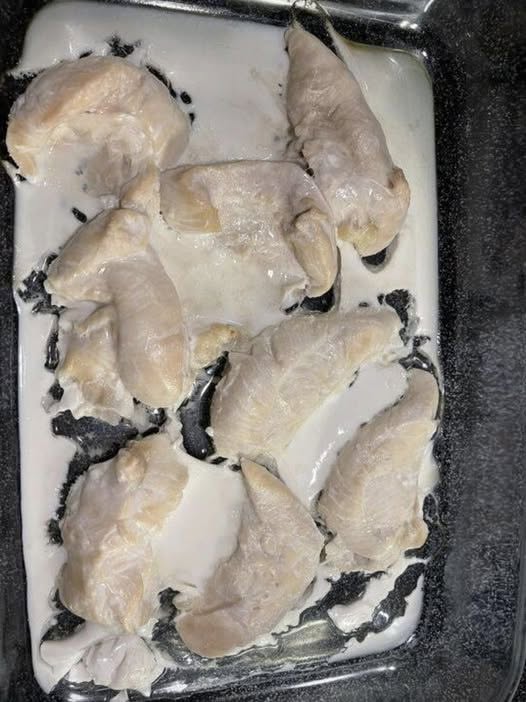 What is this white stuff that comes out of the chicken when I bake it? It’s NOT fat! It’s from Costco and supposedly organic. The white substance is rubbery!! Check in comments 👇