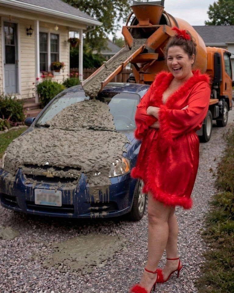 My Neighbor Covered My Car in Concrete for ‘Blocking Her Lake View’ – Then My 8-Year-Old Daughter Wiped the Smile off Her Face