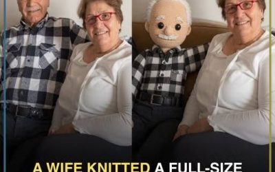 A Wife Knitted a Full-Size Doll Version of Her Husband After He Said She Knits Too Much