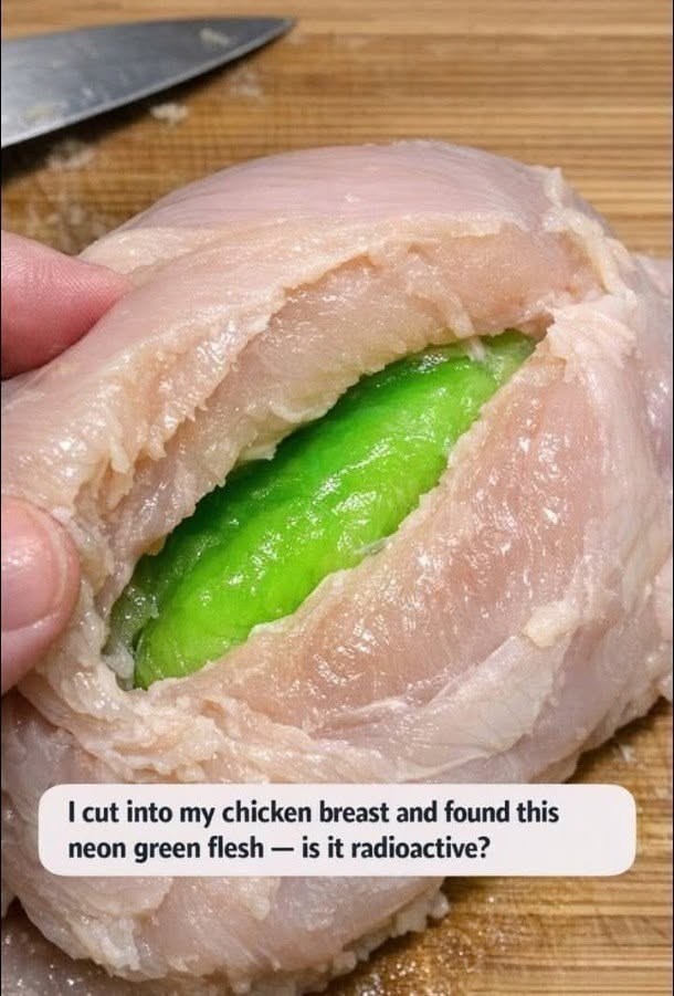 I Cut Into My Chicken Breast and Found Bright Green Meat: What Could Cause It?