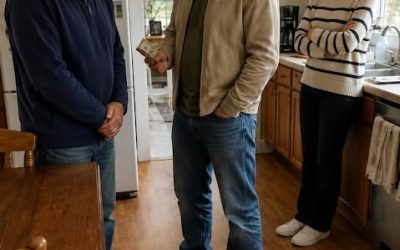 My father stood in my kitchen asking to borrow ,000, his hands shaking with embarrassment. Before he could explain why, my wife looked at him and said, “Tell him to find a job. We are not a bank. ” I gave him the money anyway. Three days later, a hospital called to say he was undergoing emergency surgery—and that before being sedated, he had left me a sealed envelope with one warning: “Do not let your wife see this.” My father had come to my home because he needed to borrow ,000. Before he had the opportunity to explain what the money was needed for, my wife embarrassed him right there in our kitchen. “Tell him to find another job,” Natalie said loudly, without attempting to hide her irritation. “We are not running a bank.” My father, Raymond Mercer, stood next to the kitchen table with his weathered hands tightly clasped. His shoulders curved forward, and he kept his gaze lowered toward the floor. I had never watched him look so humiliated. Raymond had spent over thirty years carrying lumber, pouring concrete, and fixing roofs beneath the relentless Colorado sun. No matter how exhausted he was when he came home, he always checked my homework and packed my lunch for the next morning. He had sold his motorcycle to help cover my college tuition. When I was nine years old, he sold the only respectable suit he owned so I could wear new shoes to school. He never spoke about either sacrifice. Now he could hardly bring himself to meet my eyes. “The money isn’t for me, Grant,” he said softly. “I need certified records and some legal assistance. There is also a test I need to take.” Natalie crossed her arms over her chest. “There is always some mysterious emergency.” “That is enough,” I said. She rolled her eyes before turning back to the counter. I guided my father outside. The afternoon air was warm, yet Raymond rubbed his hands together as though he were standing in freezing weather. “I didn’t come here to create problems,” he said. “If you cannot help me, I’ll understand.” “What kind of documents do you need?” “Old adoption records.” I stared at him in confusion. “Whose adoption?” His eyes shifted toward the house. “I need proof before I tell you everything. Otherwise, someone will claim I’m confused or accuse me of interfering with your marriage.” “Who would say something like that?” He remained silent. Instead, he rested one hand on my shoulder. “I’m trying to give you something I should have given you many years ago.” There was something in his voice that made me uneasy. But I also knew how difficult it must have been for him to ask me for financial help. Raymond had spent his entire life giving without asking for anything in return. I refused to make him justify himself while he stood ashamed in my backyard. “I’ll get you the money.” A brief expression of relief appeared on his face. “I’ll pay you back.” “You don’t need to.” I went into my office and unlocked the safe beneath my desk. As I pulled out an envelope containing emergency cash, Natalie appeared at the doorway. “You are actually still giving it to him?” “Yes.” “We agreed that we would discuss large expenses before spending the money.” “We are discussing it now.” “No, you are ignoring what I’m saying.” “He has never asked me for money before.” “That doesn’t guarantee this will be the final time.” “He is my father.” “And this is our house.” Her words disturbed me more than I expected them to. Legally, the house was mine. Raymond had covered most of the down payment after selling the final piece of property his mother had left to him. Natalie was fully aware of that. I gave my father the envelope beside the front entrance. His fingers trembled when he took it from me. “I’m sorry, son.” “You have nothing to apologize for.” He looked beyond me toward Natalie, slipped the envelope inside his jacket, and walked away without hugging me. The moment the door shut, Natalie turned to face me. “You made me look foolish.” “You humiliated him.” “He would not even explain why he needed the money.” “He will tell me when he is prepared.” “You always choose his side.” I stared directly at her. “He chose my side every single day of his life.” We did not exchange another word for the rest of the evening. Three days afterward, a number I did not recognize appeared on my phone. “Is this Grant Mercer?” a woman asked. “Yes.” “I’m calling from Valley Regional Hospital. Raymond Mercer listed you as his emergency contact.” I stood so suddenly that my chair rolled backward across the room. “What happened to him?” “He collapsed earlier this morning. The doctors found an aortic aneurysm and immediately took him into emergency surgery.” My grip tightened around the phone. “Is he still alive?” “He was stable when he was taken into the operating room. Before the doctors sedated him, he asked us to give you a sealed envelope. There is also an attorney waiting for you here.” “An attorney?” “Her name is Priya Desai.” I grabbed my car keys. Before she ended the call, the woman added, “Your father gave us specific instructions that you should not speak to your wife about the envelope until after you have met with Ms. Desai.” I stopped moving in the center of the room. “What does Natalie have to do with any of this?” “I’m sorry. I wasn’t told.” I drove toward the hospital with almost no recollection of the trip. Continued in comments